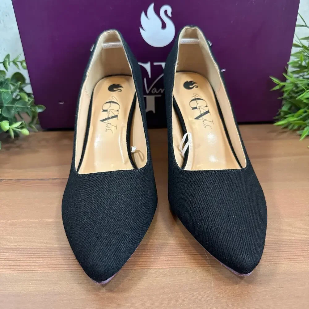 Gloria Vanderbilt Women's Marilyn Pumps Heels Black Size 8‎